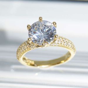 SL00799þBague Maxi Solitaire Dore Regina