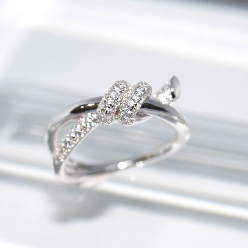 SL01138þBague Noeud Pave T56