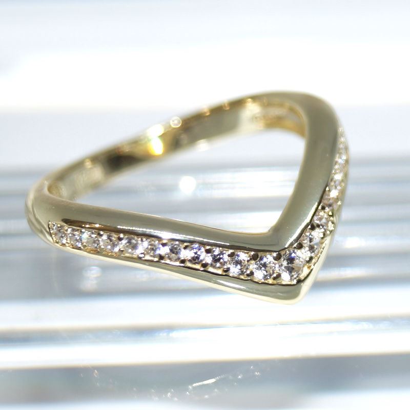 SL01141þBague V Pavees Dorees