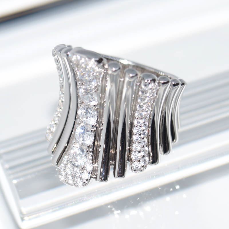 SL01159þBague Curve Pavee T54