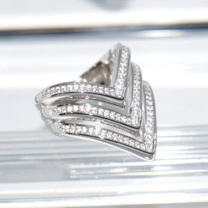 SL01206þBague Chevron  Pave T58