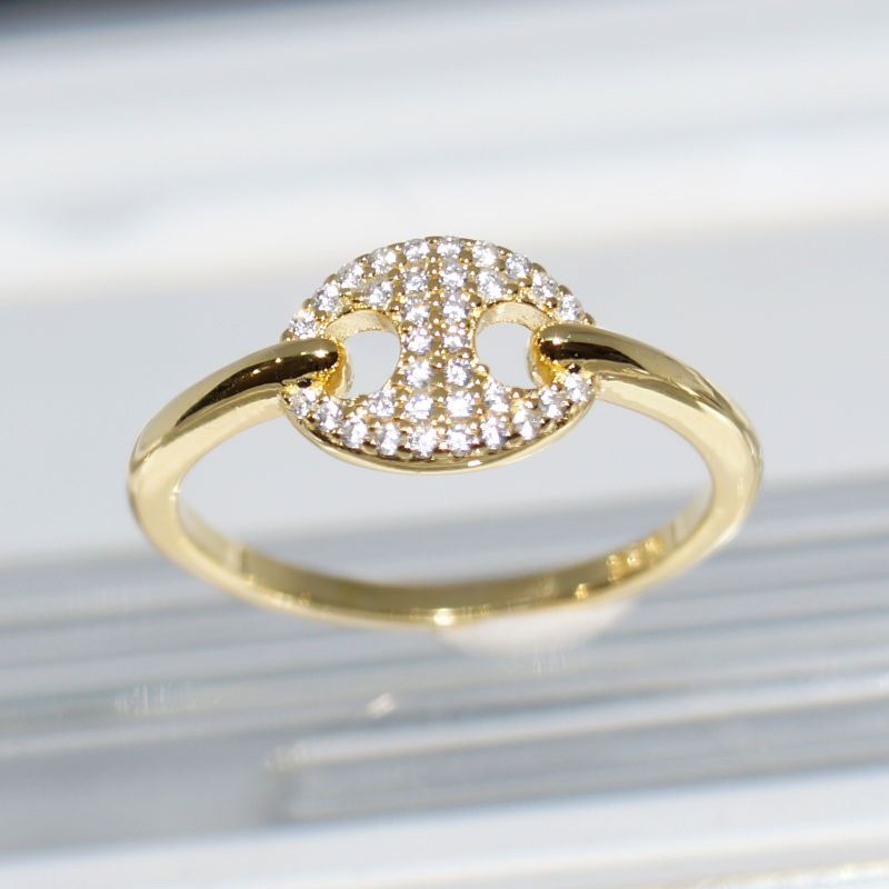 SL01214þBague Grain De Cafe Dore