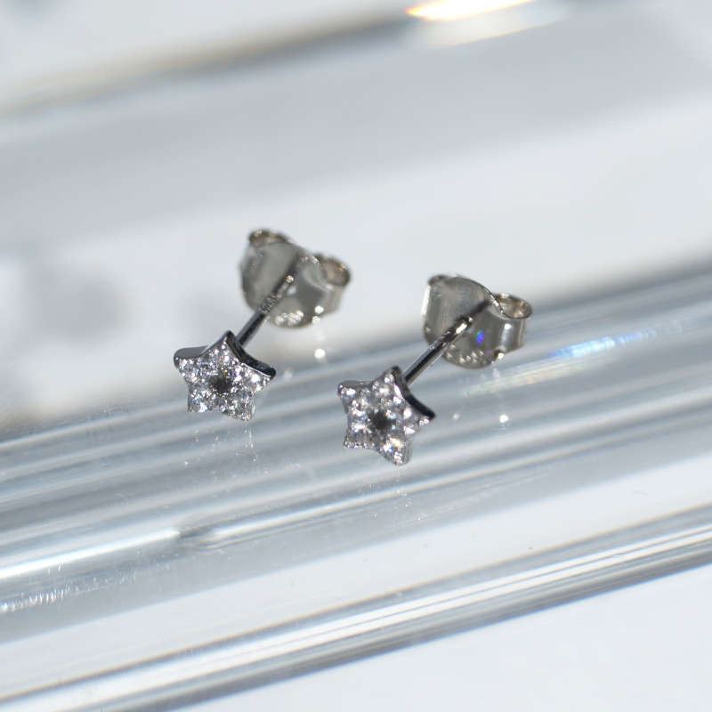 SL01285þBoucle Point Etoile Pave