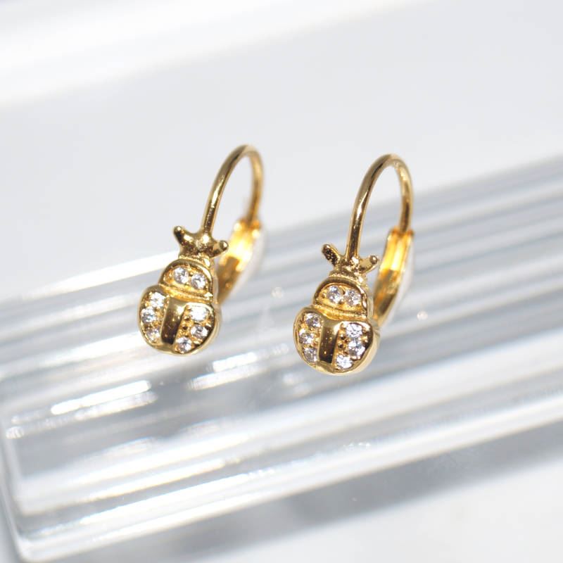 SL01309þBoucle Dormeuse Coccinelle Dore