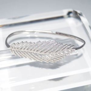 SL01419þBracelet De Paume Plume Pave