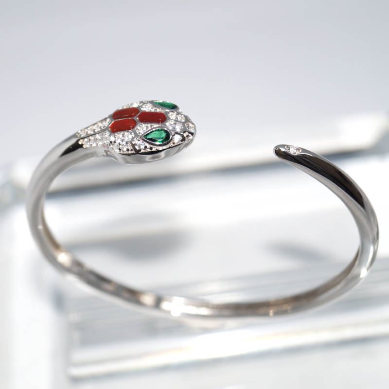 SL01425þBracelet Serpent Yeux Vert