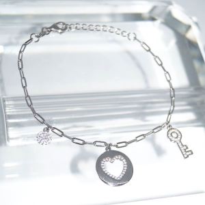 SL01455þBracelet Charms Coeur