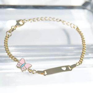 SL01470þBracelet Gourmette Dore Fillette Papillon
