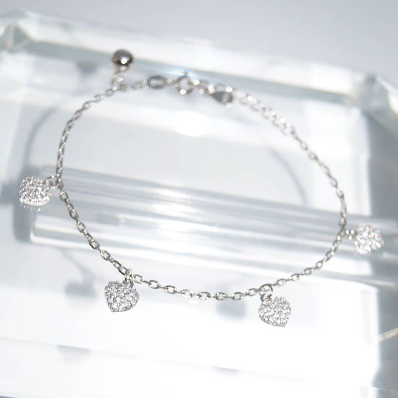 SL01478þBracelet Charms Coeur Pave