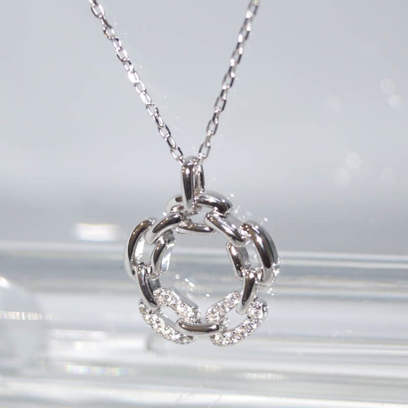 SL01560þCollier Tondo Gourmette Pave