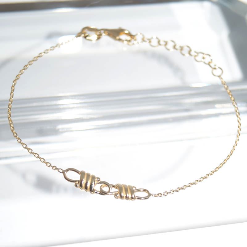 SX01243þBracelet Noeud Lien Infiniment Tendu Dore