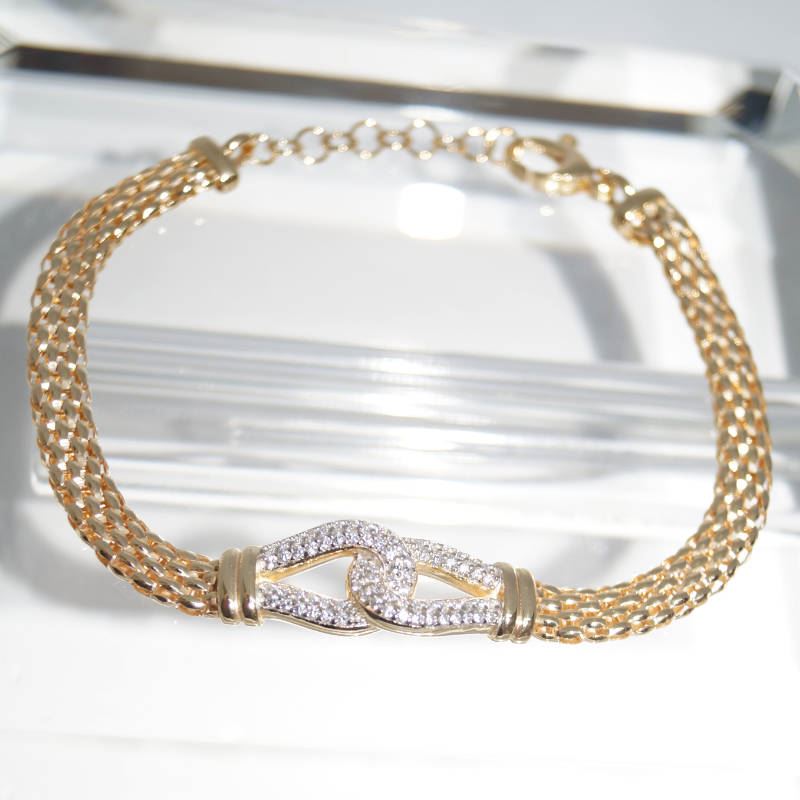 SX01264þBracelet Axis Lien Equilibre Dore