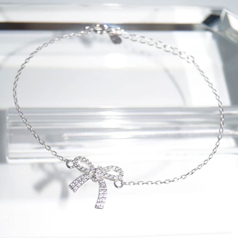 SX01266þBracelet Noeud Rosette Pave