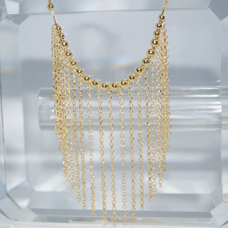 SX01292þCollier Cascade Lunaire Dore