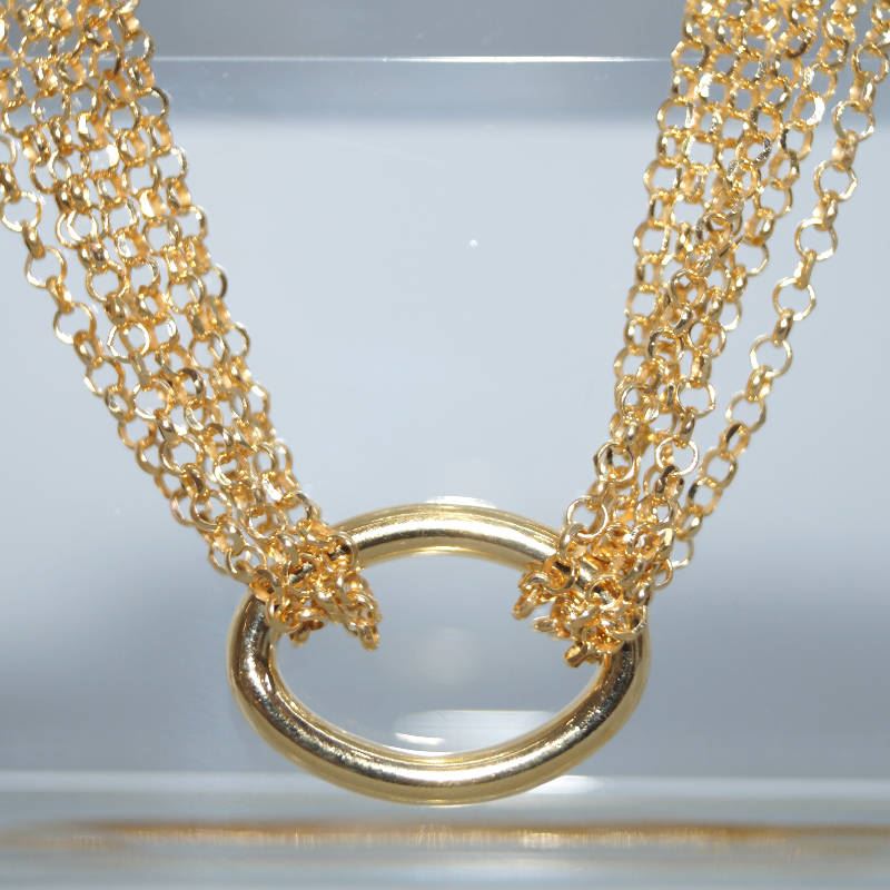 SX01317þCollier Maglia Viva Tondo Dore