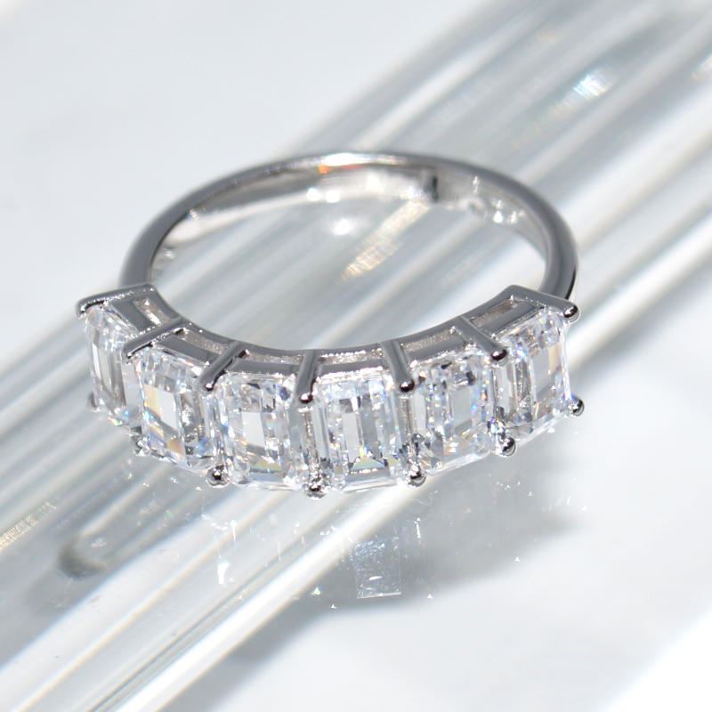 SL01224þBague Demi Pave Baguette T56