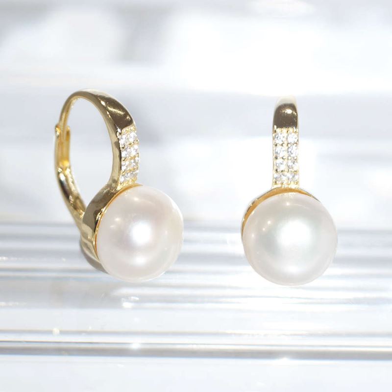 SX01340þBoucle Dorée Dormeuse Perle