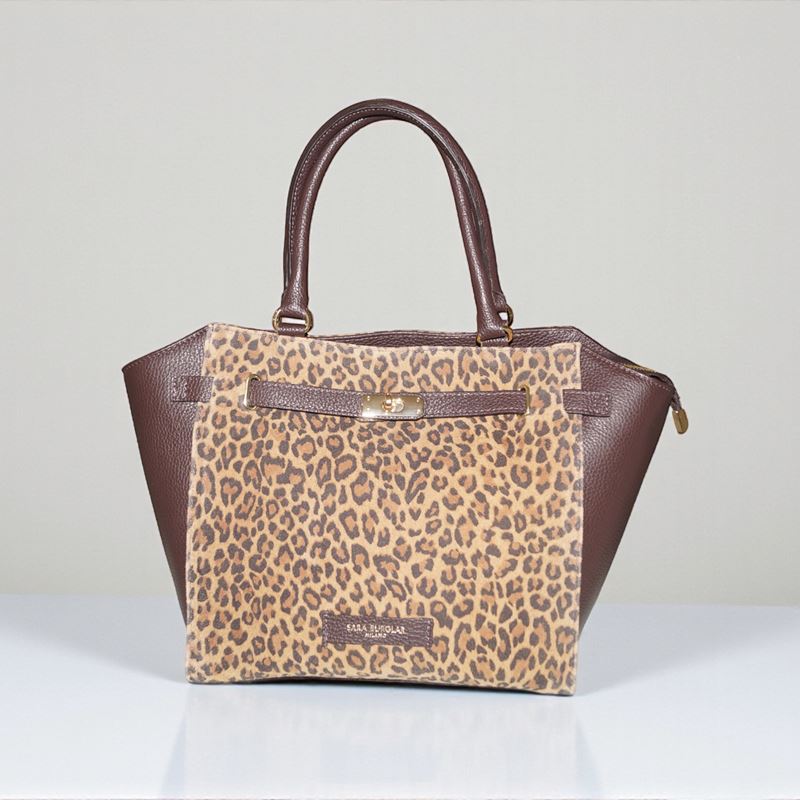 SB00255þSac Cuir Asia Safari Marron