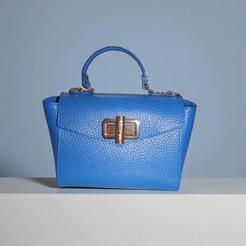 SB00261þSac Cuir Arianna Safari Bluette