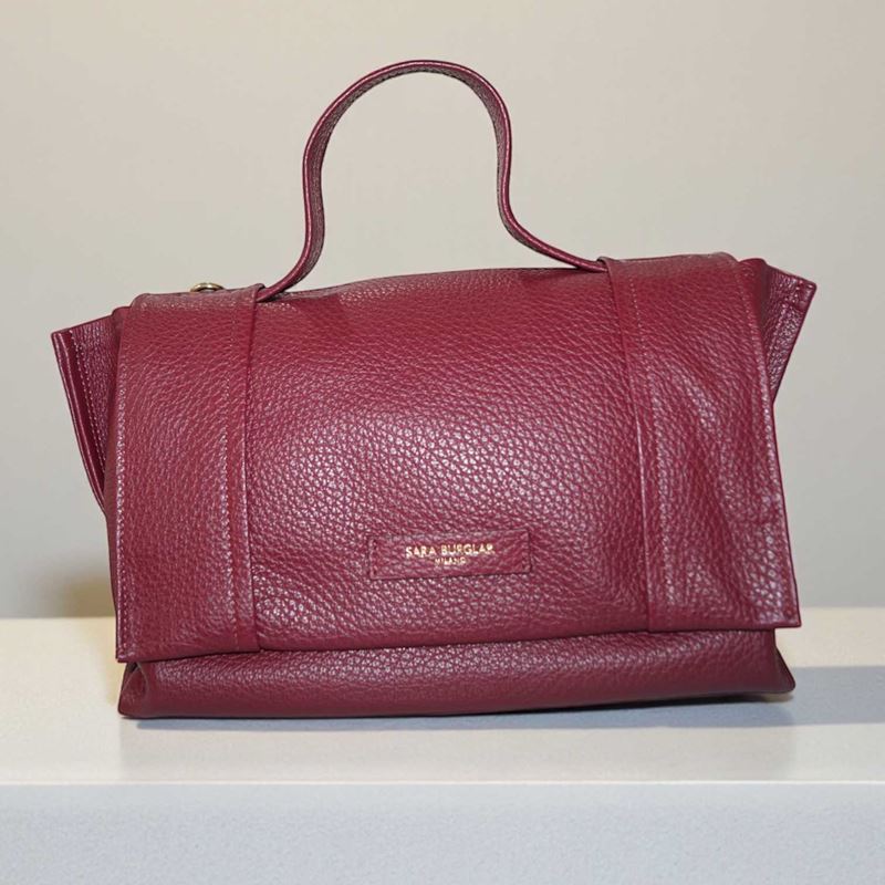 SB00266þSac Cuir Hellen Safari Bordeaux