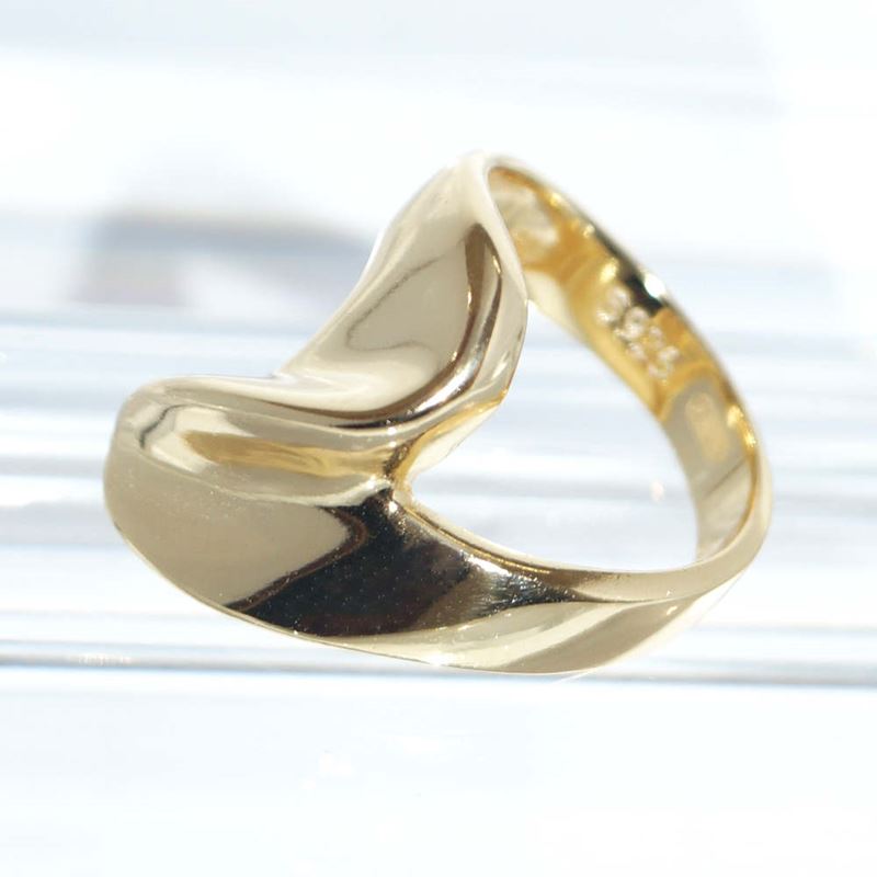 SL01621þBague Doré Vague Miroir