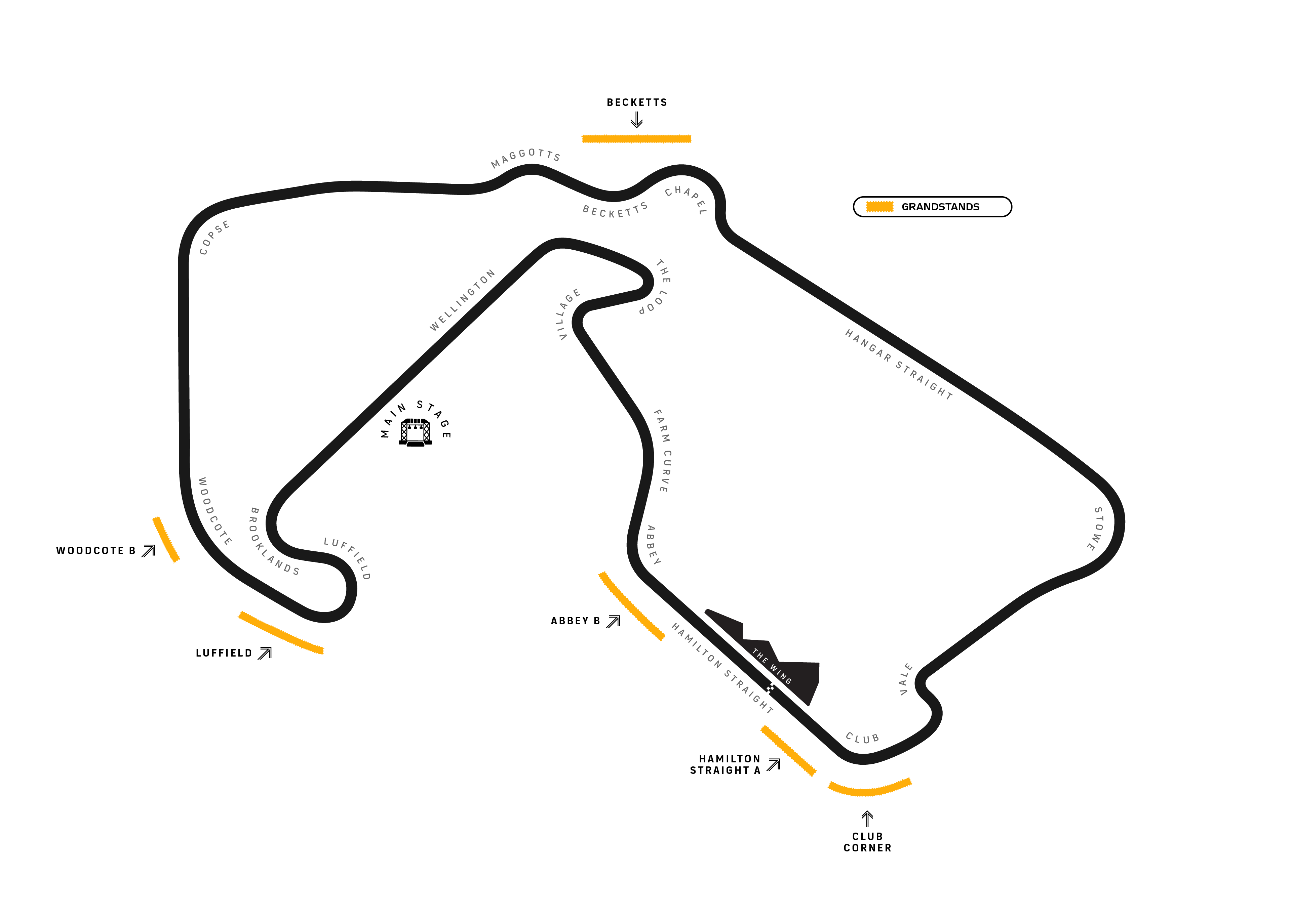 Grandstands Silverstone MotoGP Event Map Grandstand 2026 