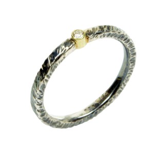 Silvesto India Diamond Gemstone And 925 Sterling Silver Ring