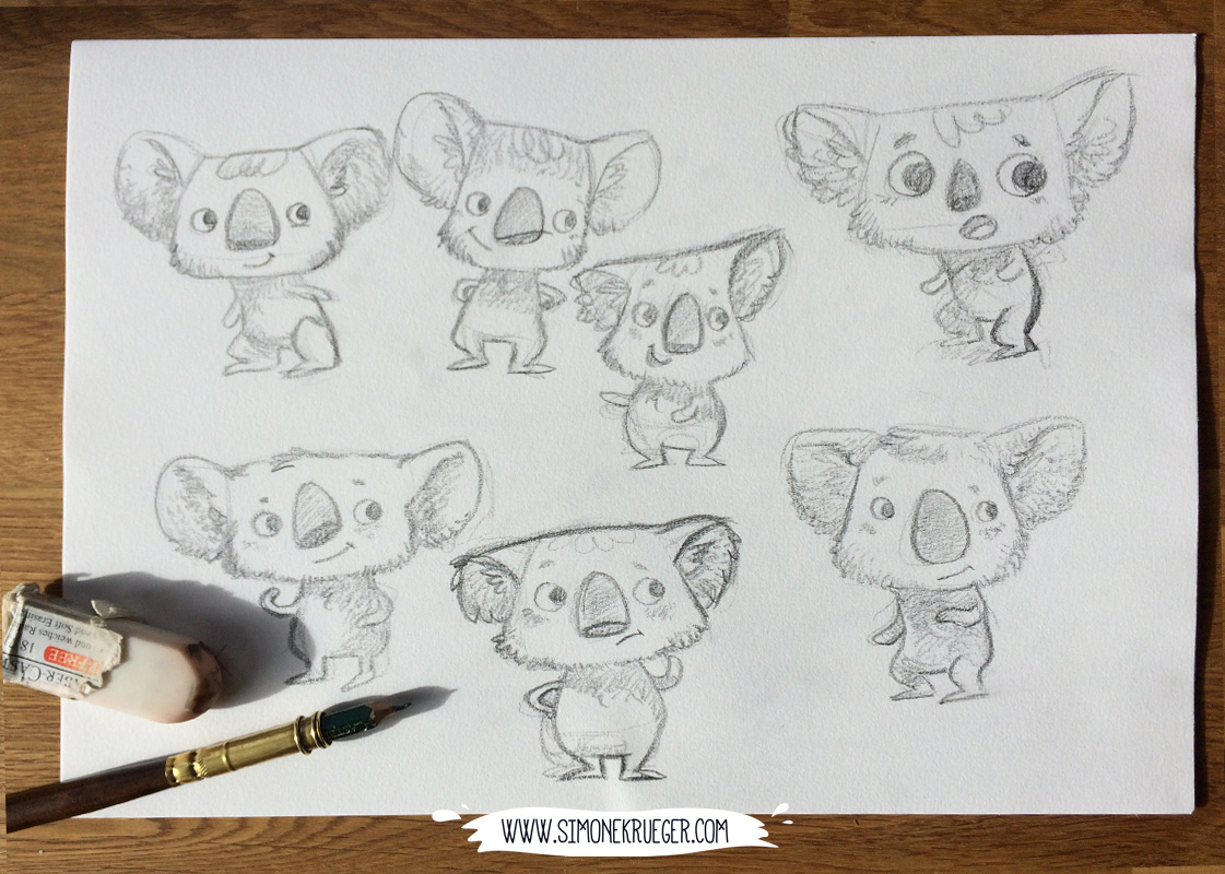 Some early sketches of Koala.