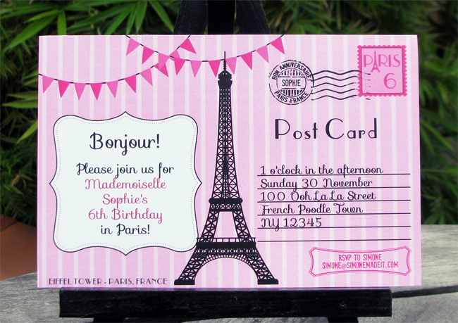 Write a recount of your last birthday party. Birthday Party in Paris Invitations & Printable Collection