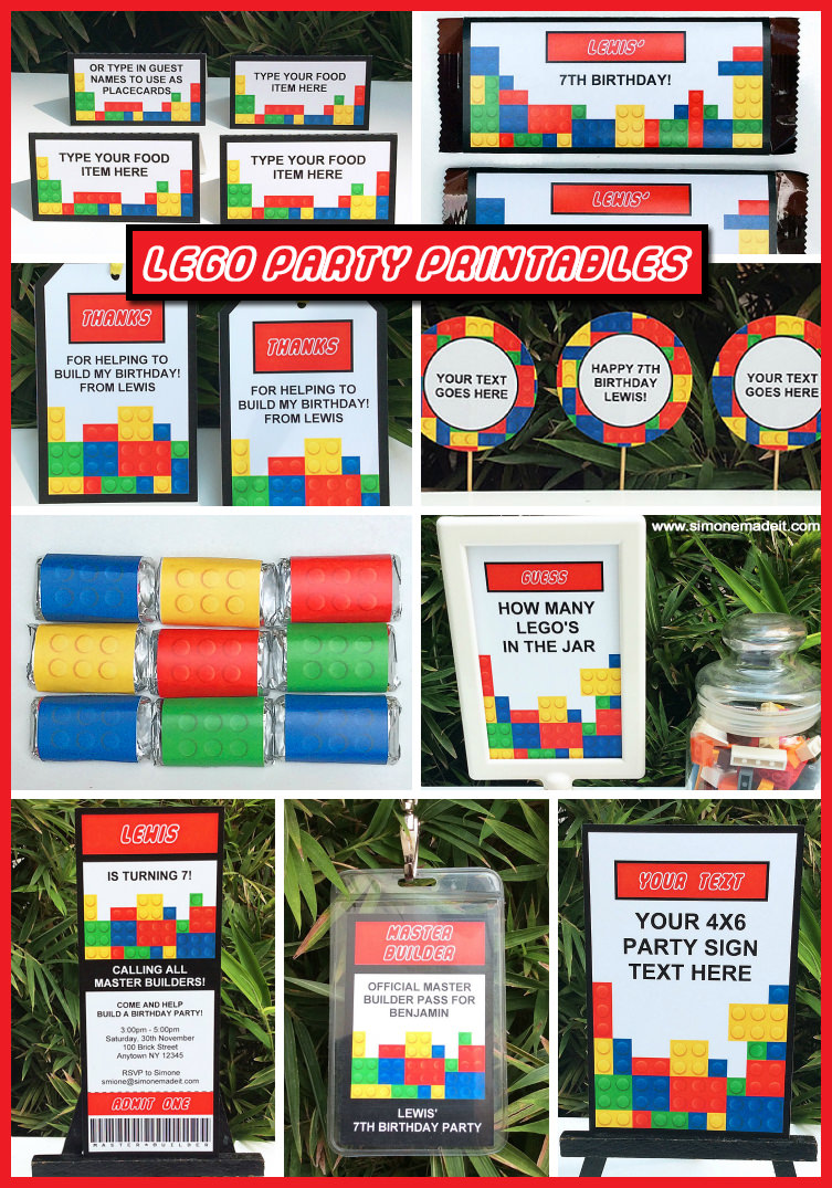 lego birthday party printables lego invitations