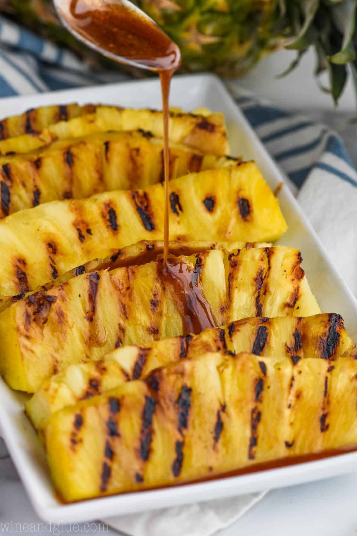 · making the caramelized glaze: Grilled Pineapple Simple Joy