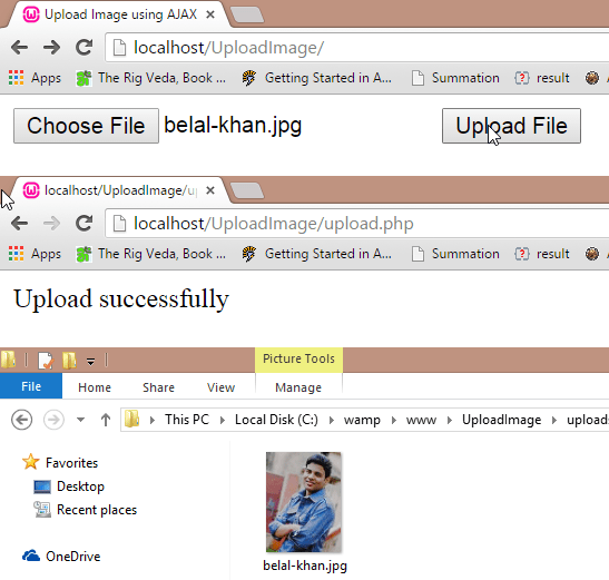 PHP Upload Image Tutorial using jQuery AJAX
