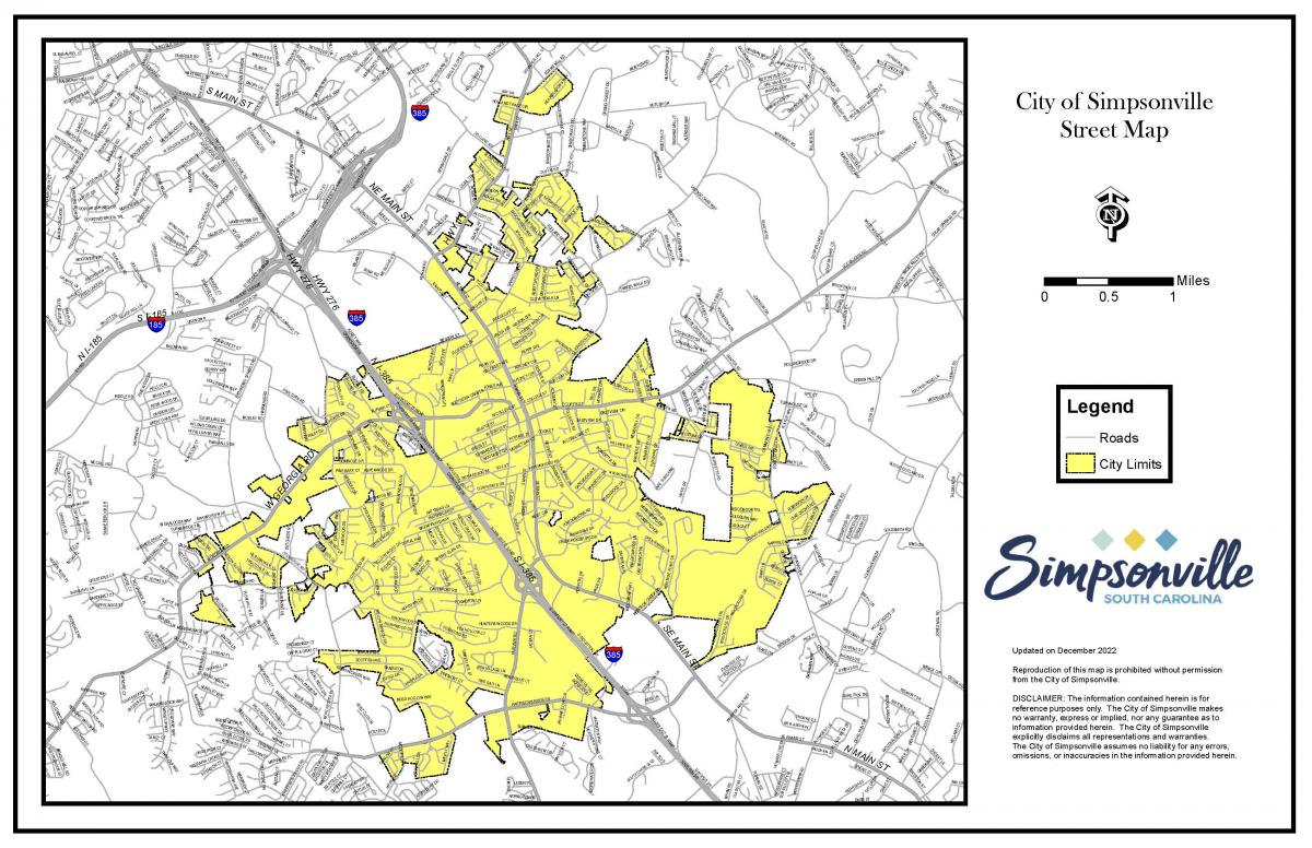 Planning Development Departments SC Street Map 