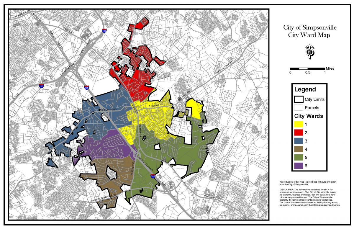 Planning Development Departments SC Ward Map 