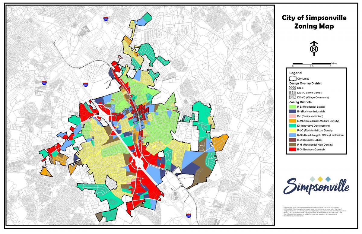 Planning Development Departments SC Zoning Map 