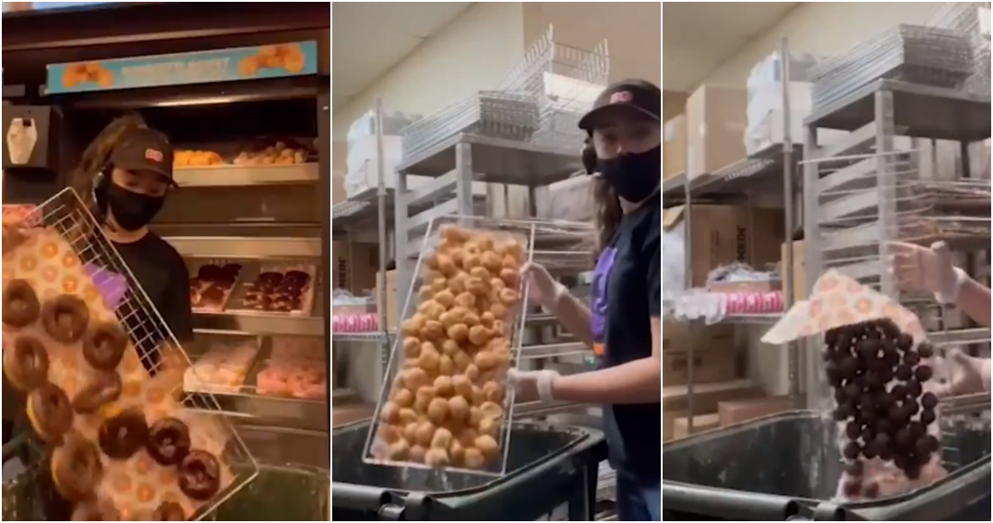 VIDEO: Exempleada de Dunkin’ Donuts muestra qué hacen con donas al