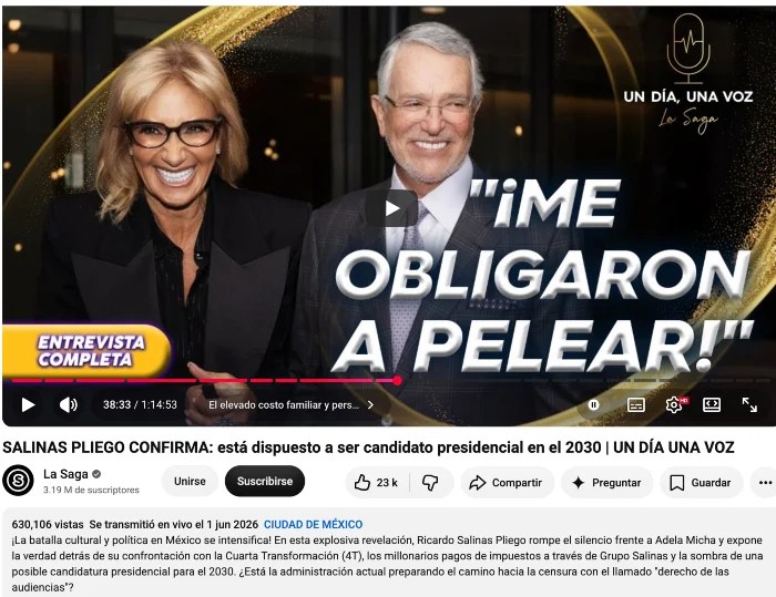 Adela Micha entrevistó a Salinas Pliego 