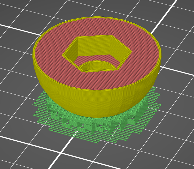 Screenshot of gcode printing plan