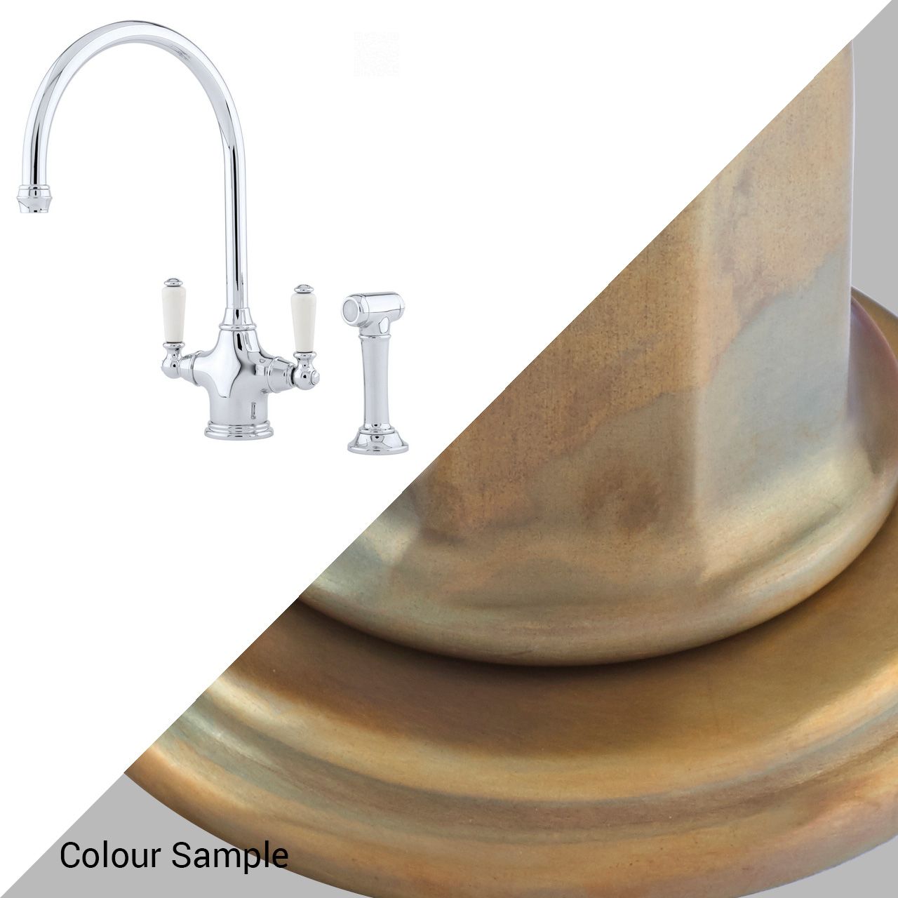 Found at the tip of the spout. Perrin and Rowe 4360 Phoenician Tap with Rinse - Sinks