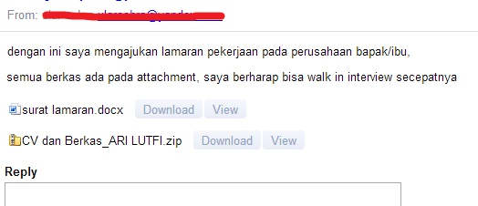 Jangan mengirimkan file dalam format zip/rar dalam lamaran pekerjaan. 7 Alasan Surat Lamaran Kerja Ditolak