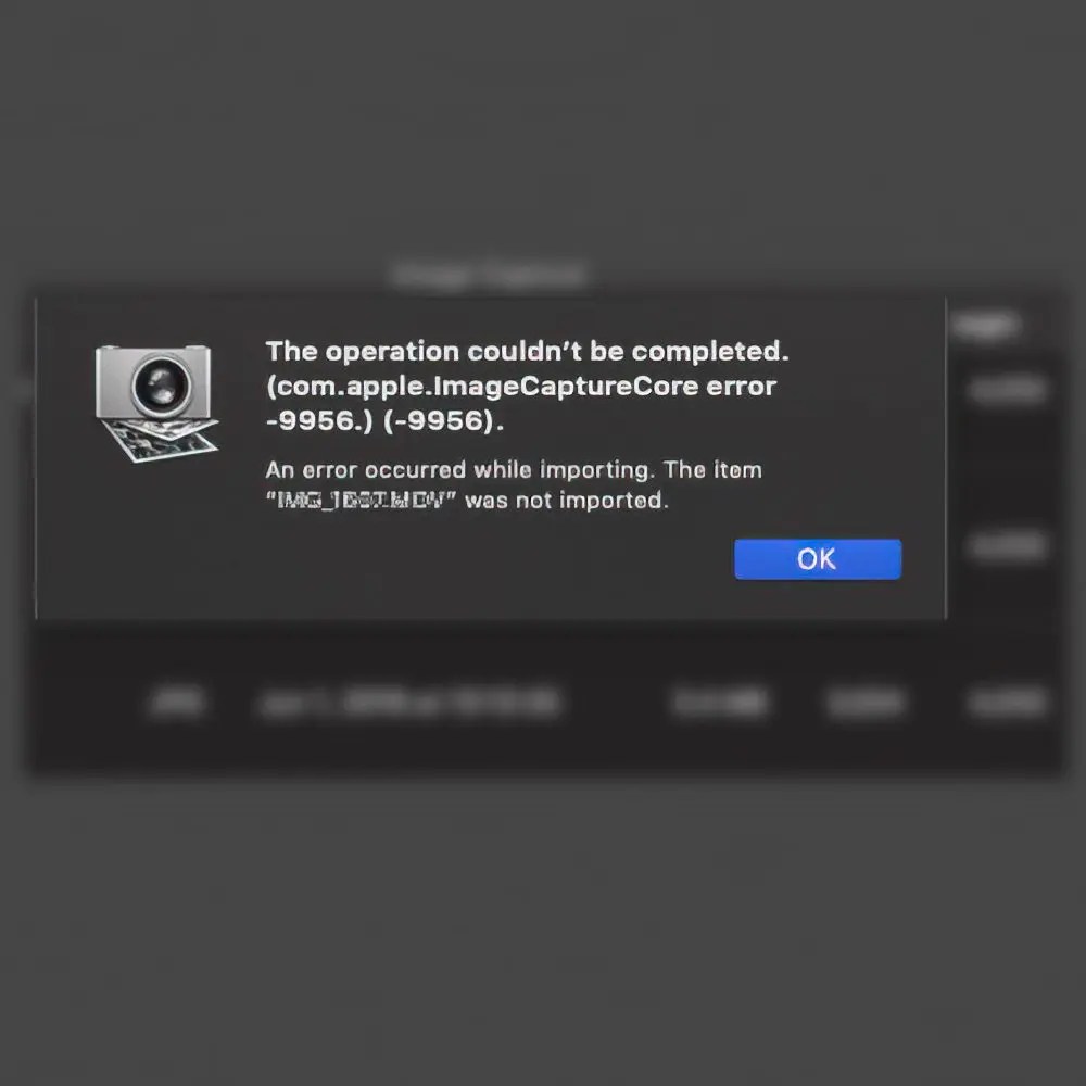 Mac ImageCaptureCoreFehler 9956 und andere lösen