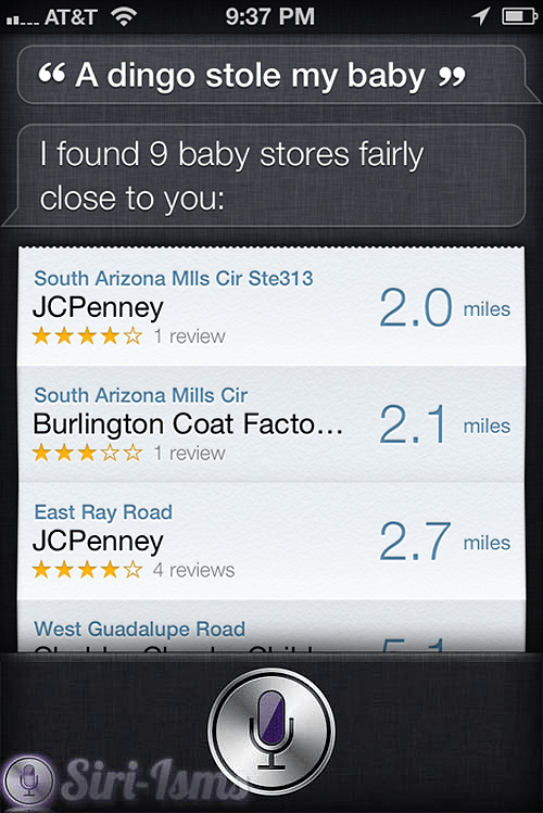 A Dingo Stole My Baby - Siri Says
