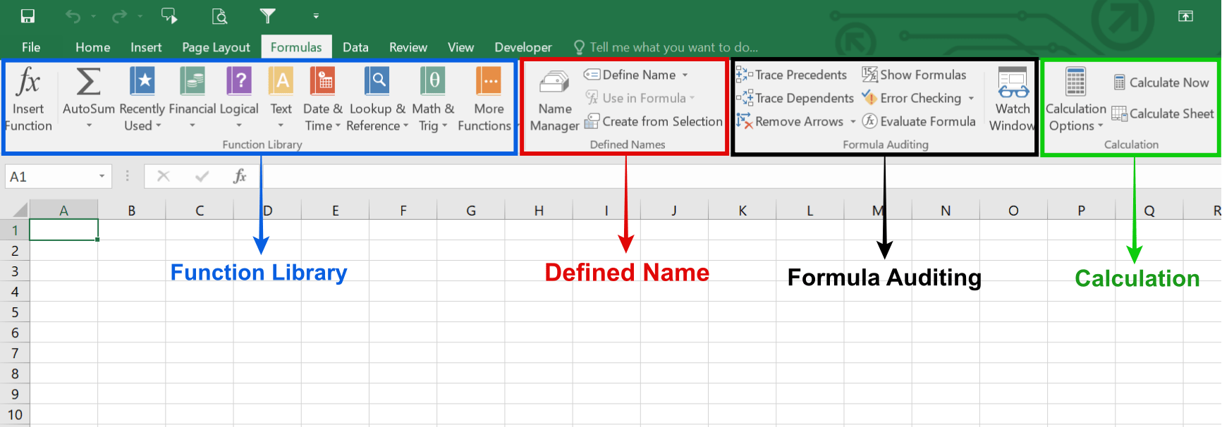 Formula tab in excel excel tutorial