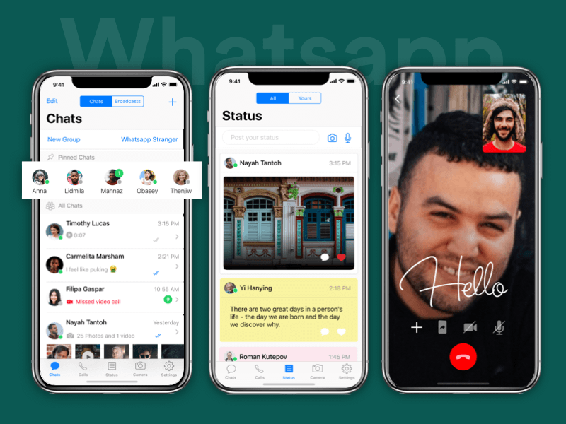 Whatsapp Redesign Sketch Freebie Download Free Resource For Sketch Sketch App Sources