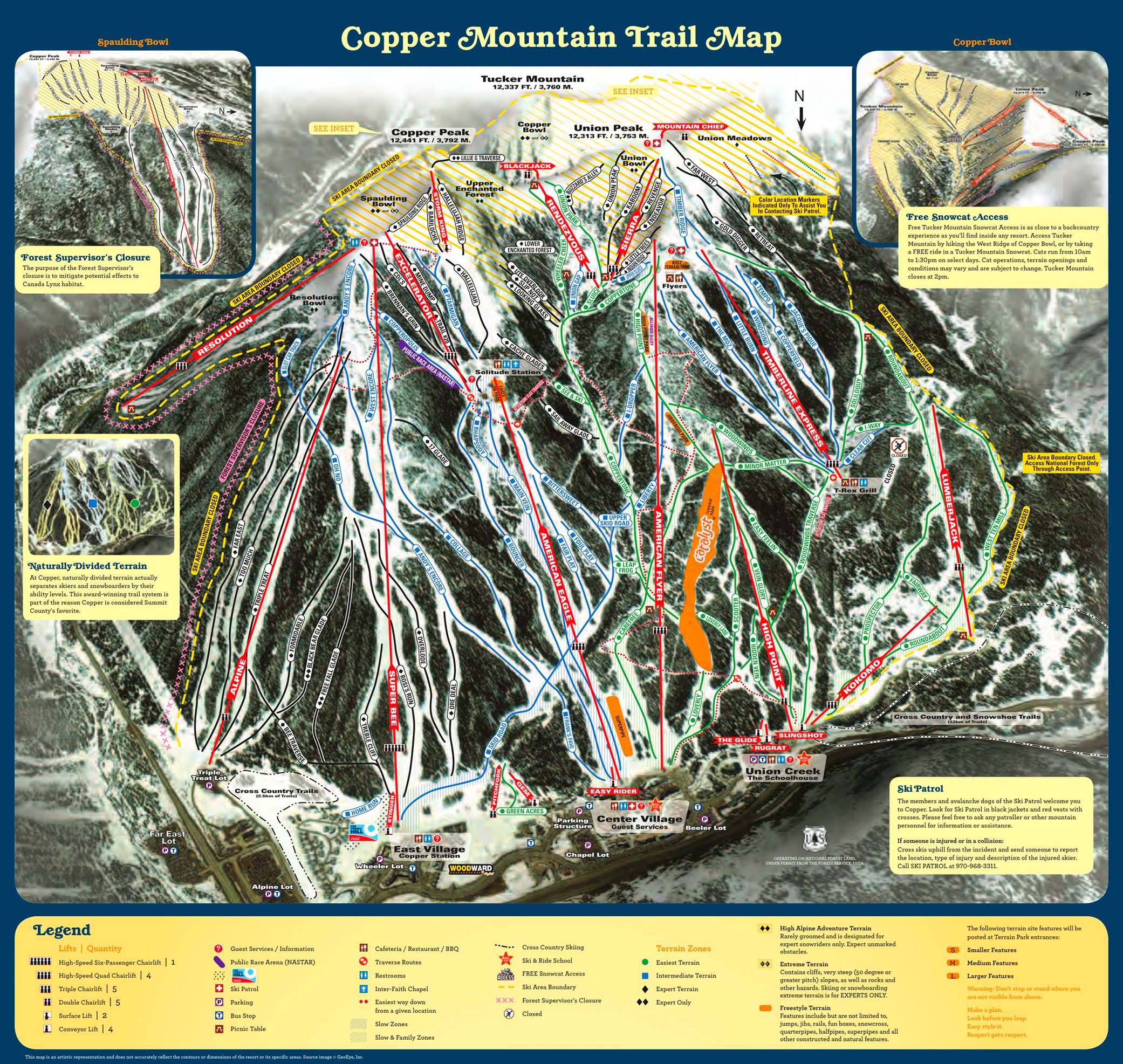 Copper Mountain Map Copper Mountain Ski Map 