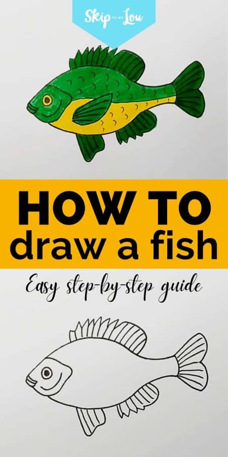 how to draw a fish PIN