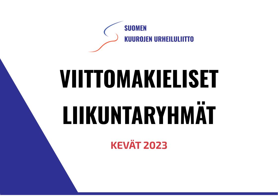 Read more about the article Viittomakieliset liikuntaryhmät kevät 2023
