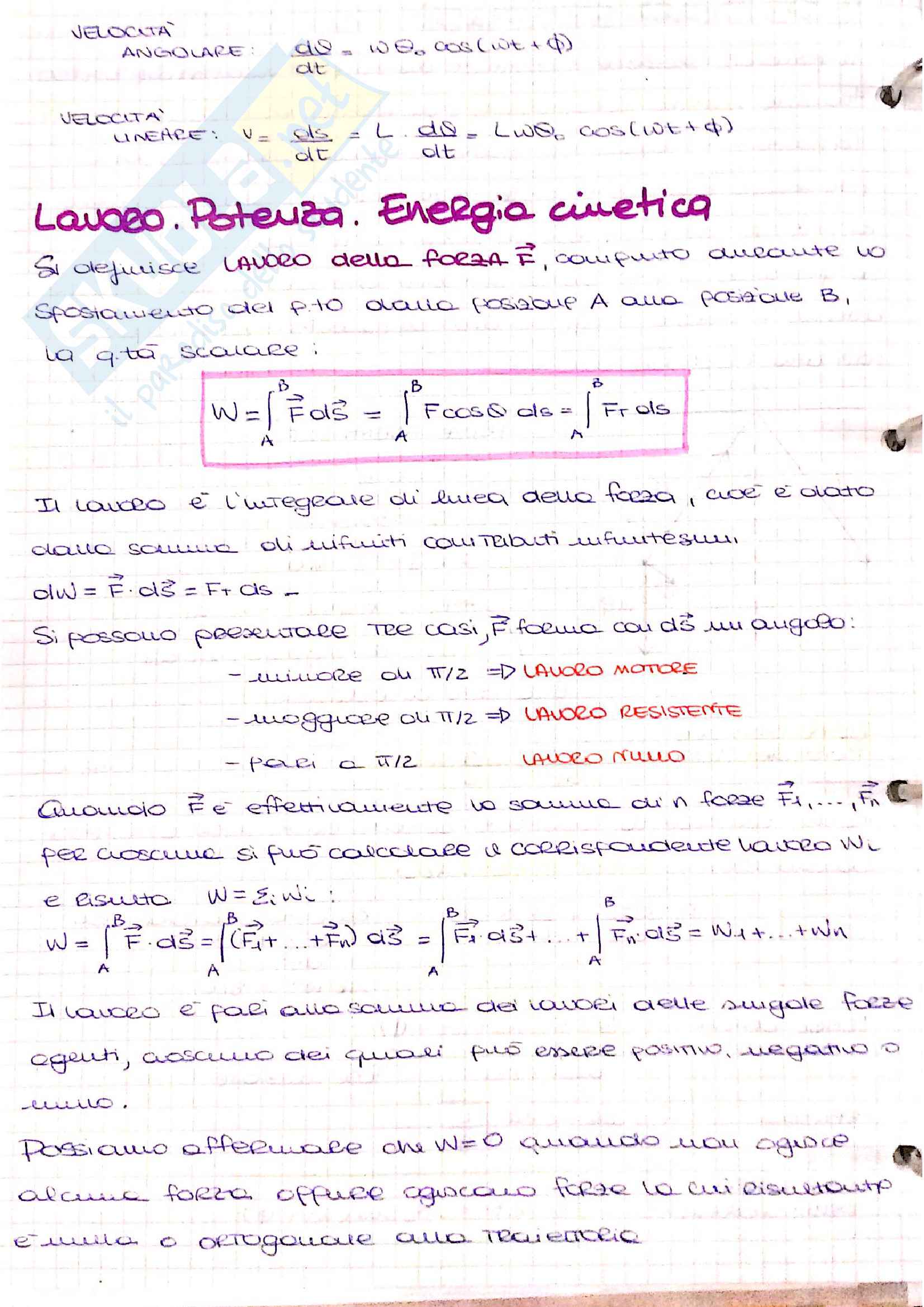 Lavoro, Potenza, Energia Cinetica: Appunti Di Meccanica 2339_x_1653_jpg