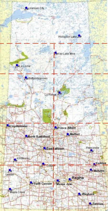 SLED SASK Com Area Map 
