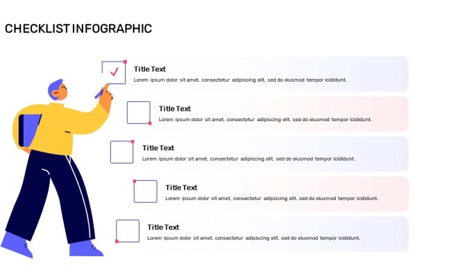Checklist Infographic Presentation Template - SlideKit